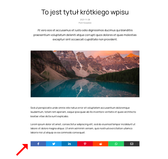 przyciski udostępniania